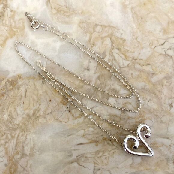 Tiffany & Co. Elsa Peretti Aries Zodiac Sign Necklace 925 Sterling Silver - Picture 2 of 8